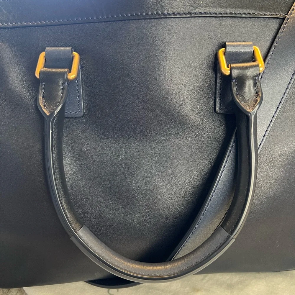 Marc by Marc Jacob’s Jet Blue Two Handle Top Zip Satchel with Adjustable Strap - Picture 9 of 16